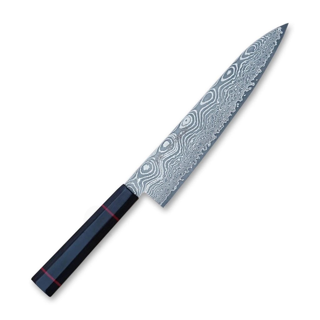 foto Japonsk� n�� Gyuto/Chef 210 mm Kanetsune Damascus Namishibuki series